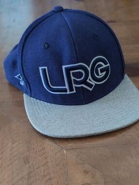 LRG -  Navy Blue and Gray Snapback Cap